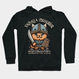 Nordic Norse Valhalla Viking Cat Warrior Hoodie